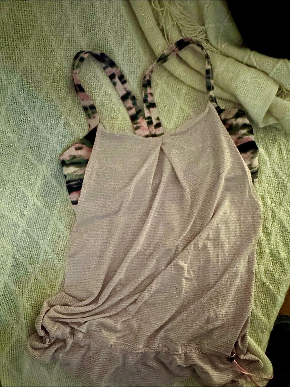 lululemon athletica Light Pink Tank with Patterned Straps